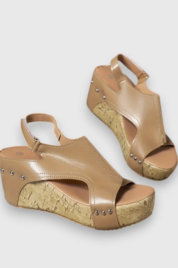 Mia – Vintage Plateau-Sandalen
