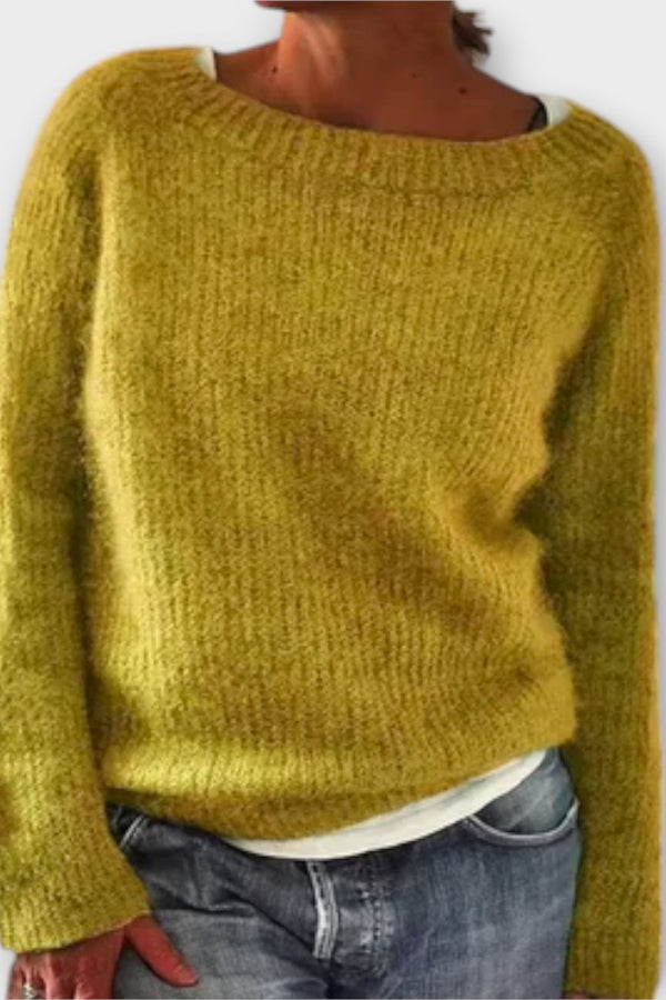 Regine – einfarbiger Strickpullover