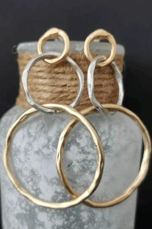 Antike Gold und Silber Ohrringe