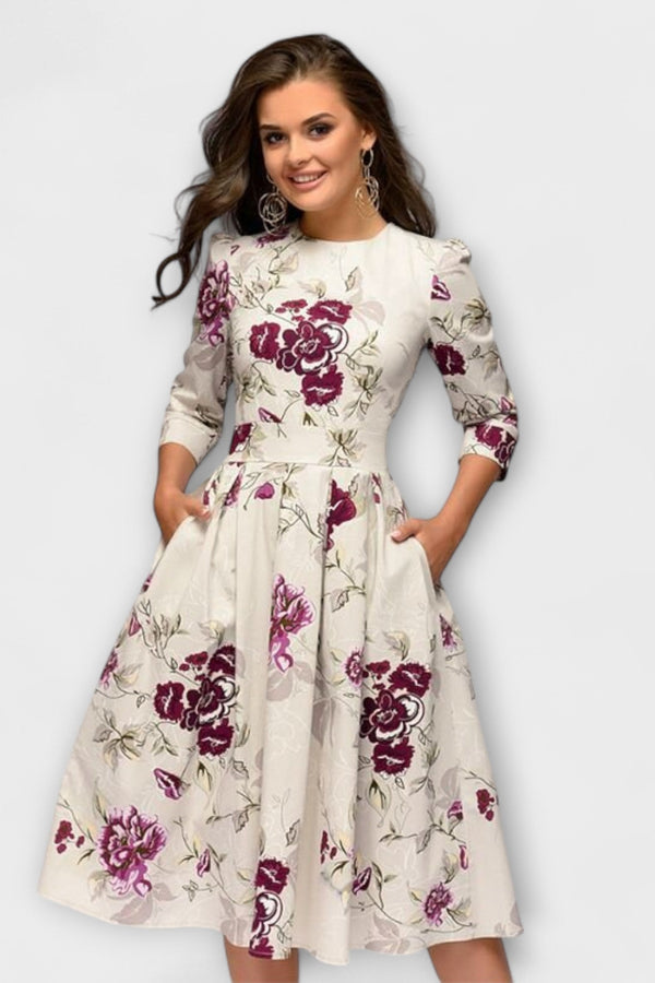 Retrozo - Elegantes knielanges Kleid