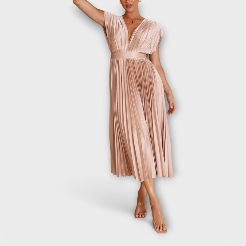 Maria - Stilvolles Faltenkleid