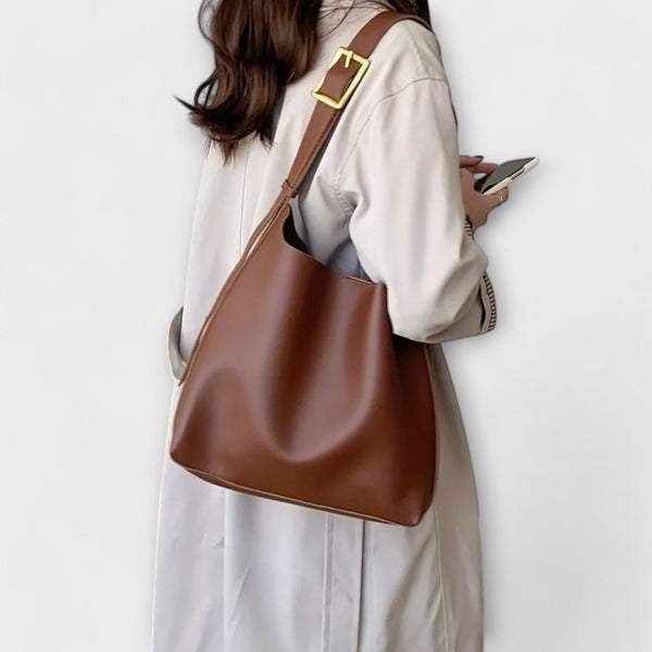Cécilia. – Elegante Lederschultertasche