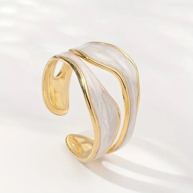 Antiker Weißgoldring