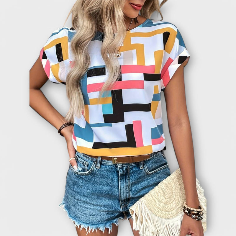 Chloe - Kurzärmelige Bluse